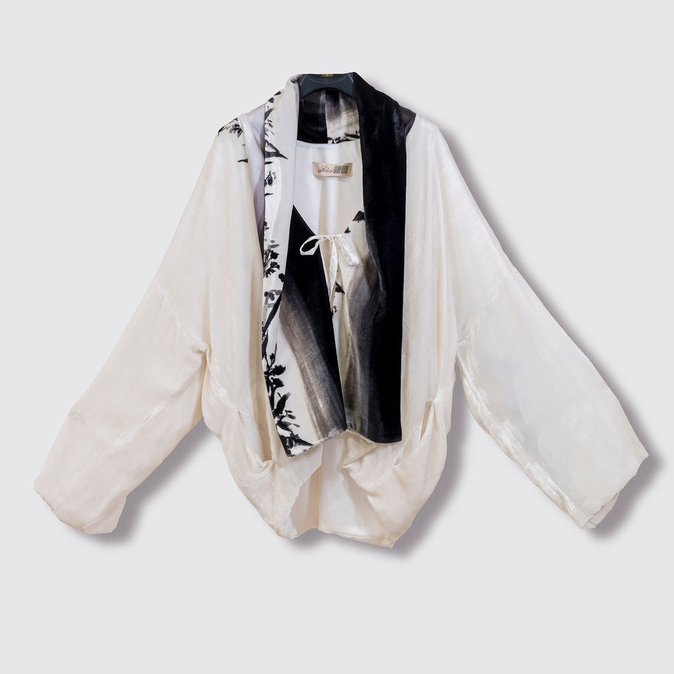 Charlotte .Kimono. Velluto di seta. -50%