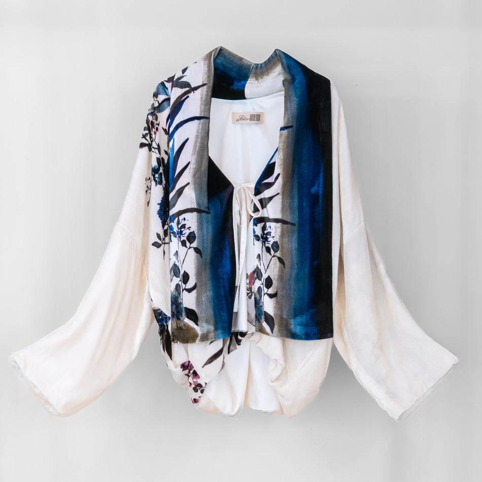Charlotte .Kimono. Velluto di seta. -50%