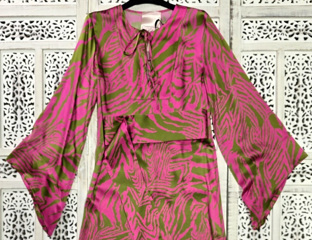 Vestito in  seta - Zebra Fucsia