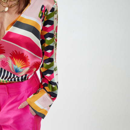CAMICIA IN SETA STAMPATA