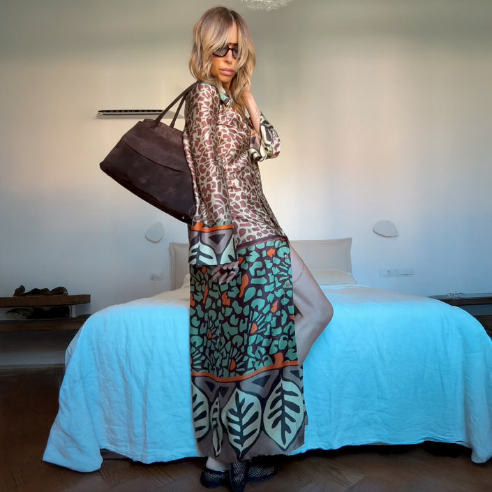 Abito a chemisier in seta