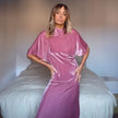 Gonna in velluto di seta rosa. SALE-30%