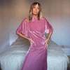 Gonna in velluto di seta rosa. SALE-30%