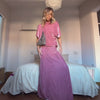Top in velluto di seta rosa. SALE-30%