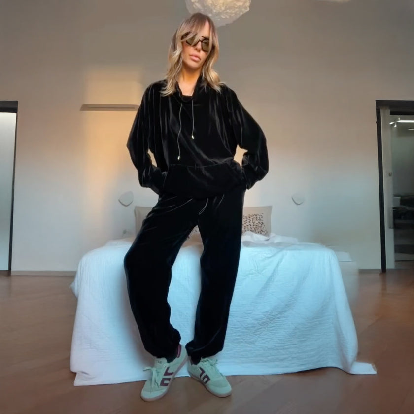 Felpa di velluto in seta. SALDI-30%