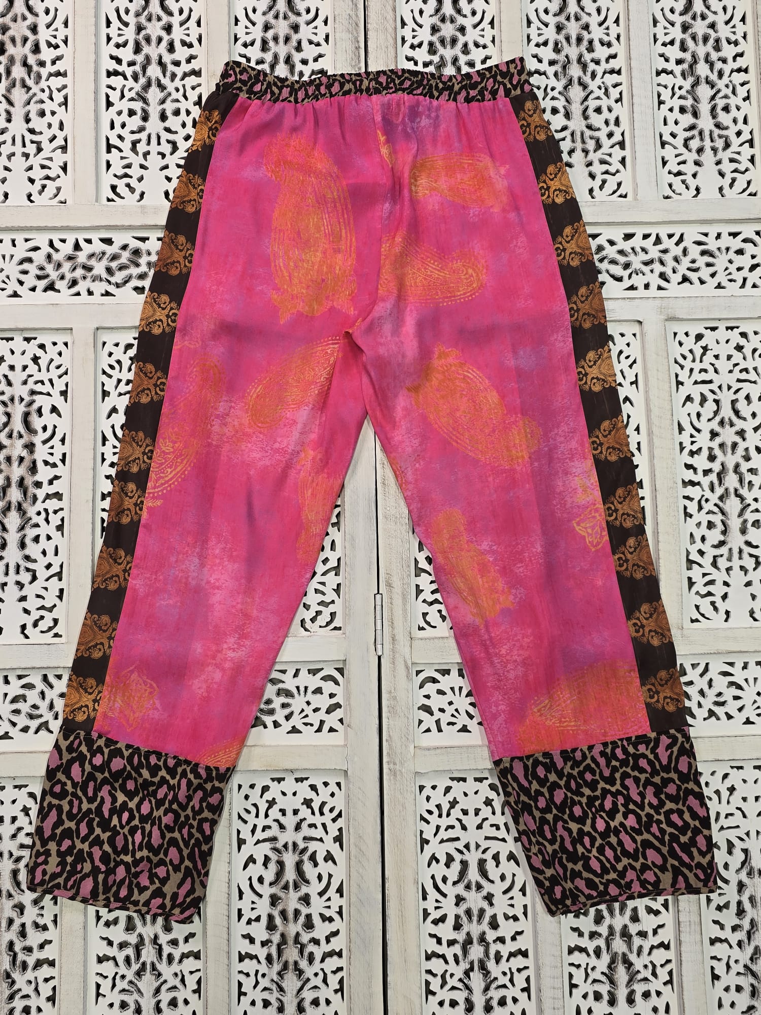 Pantalone in  seta - Fantasia Rosa