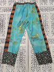 Pantalone in  seta - Fantasia Azzurro