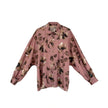 Camicia kimono in seta stampata