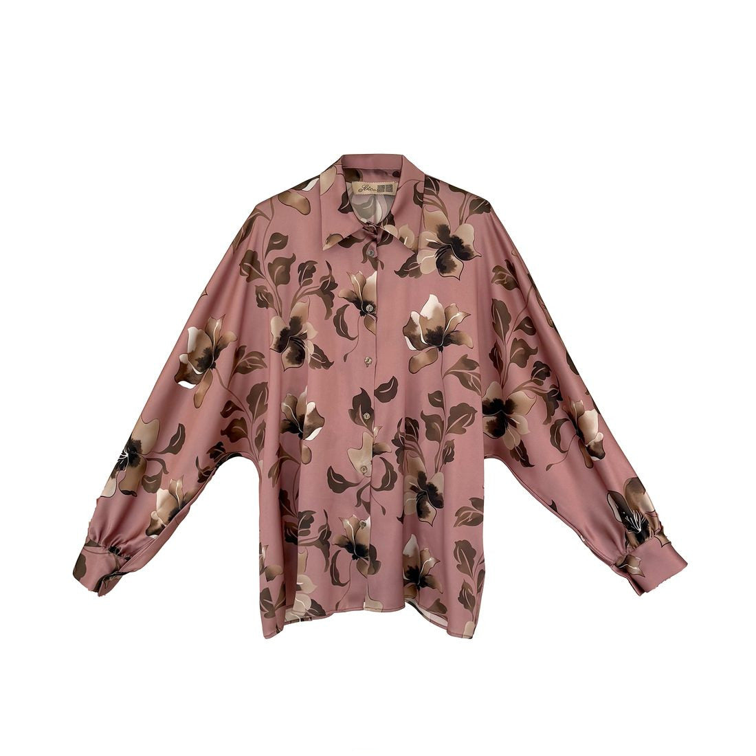 Camicia kimono in seta stampata