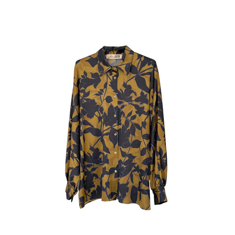 Camicia kimono in seta stampata