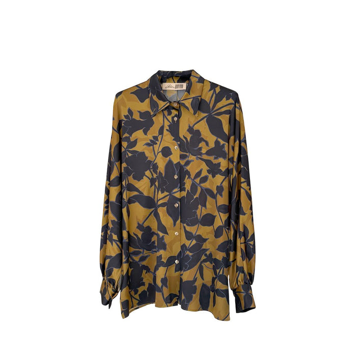 Camicia kimono in seta stampata