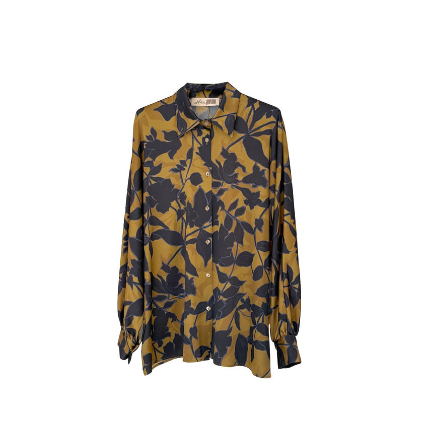 Camicia kimono in seta stampata