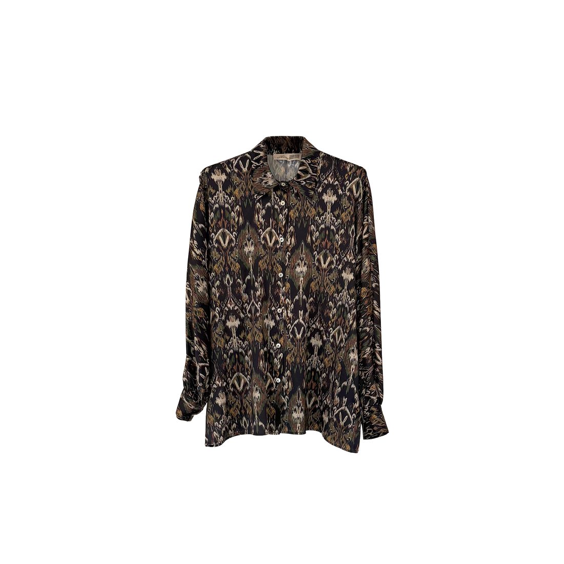 Camicia kimono in seta stampata