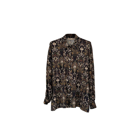 Camicia kimono in seta stampata