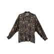 Camicia kimono in seta stampata