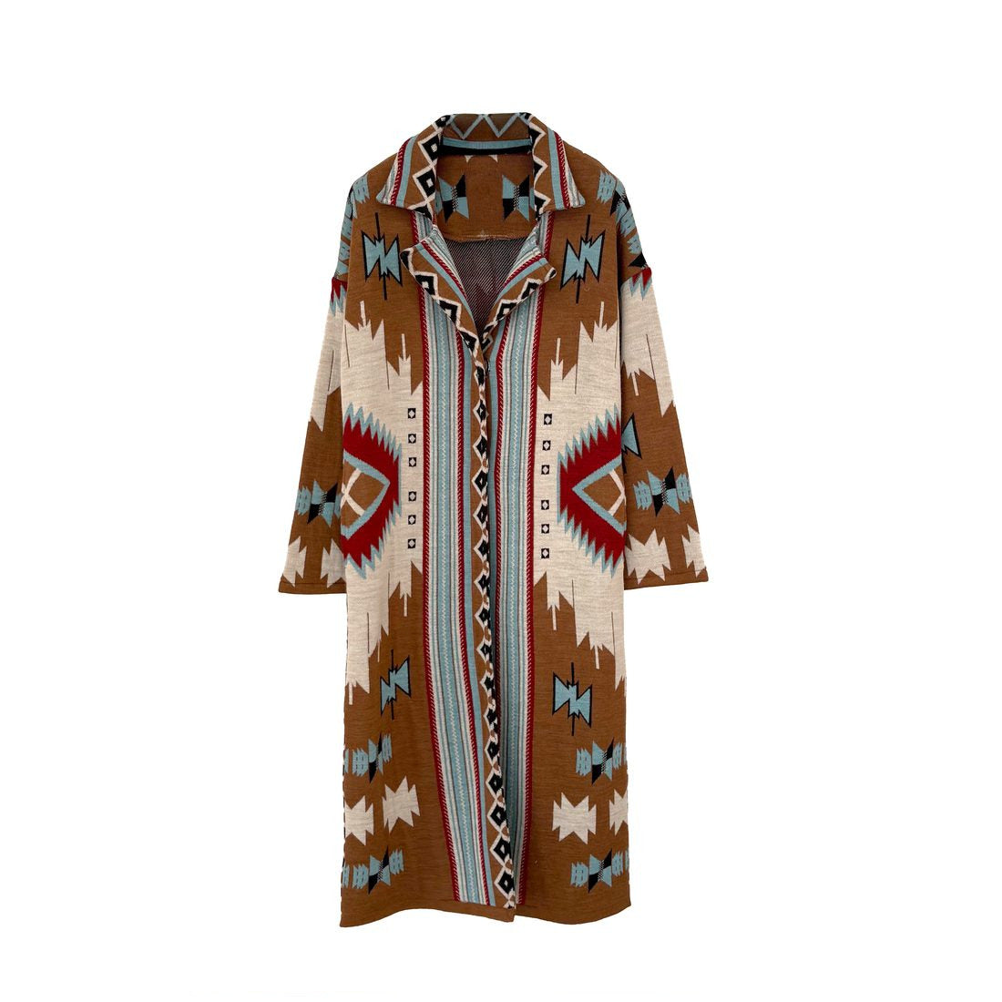 Cappotto in lana jacquard