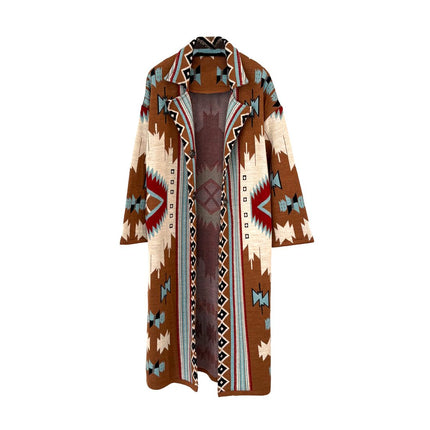 Cappotto in lana jacquard