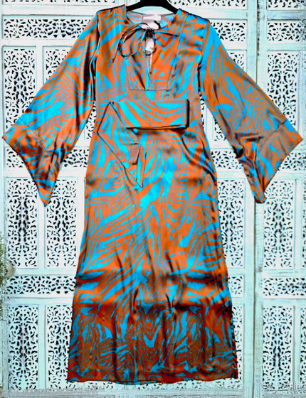 Vestito in  seta - Zebra azzurra