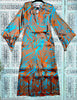 Vestito in  seta - Zebra azzurra