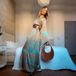 Vestito in  seta - Zebra azzurra